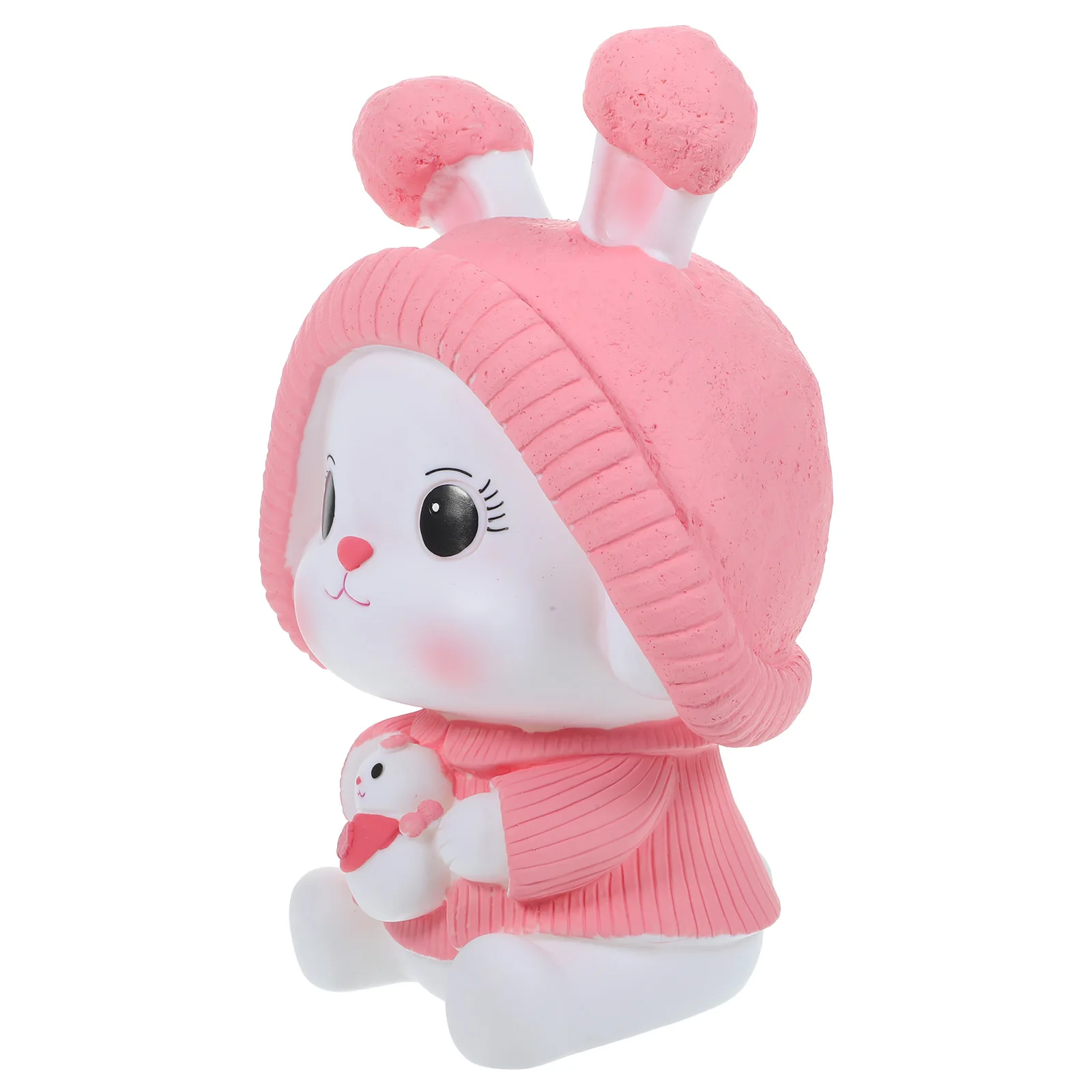 Skarbonka królik dla dzieci, nierozbitna winylowa skarbonka w kształcie królika, dekoracja na biurko, do salonu