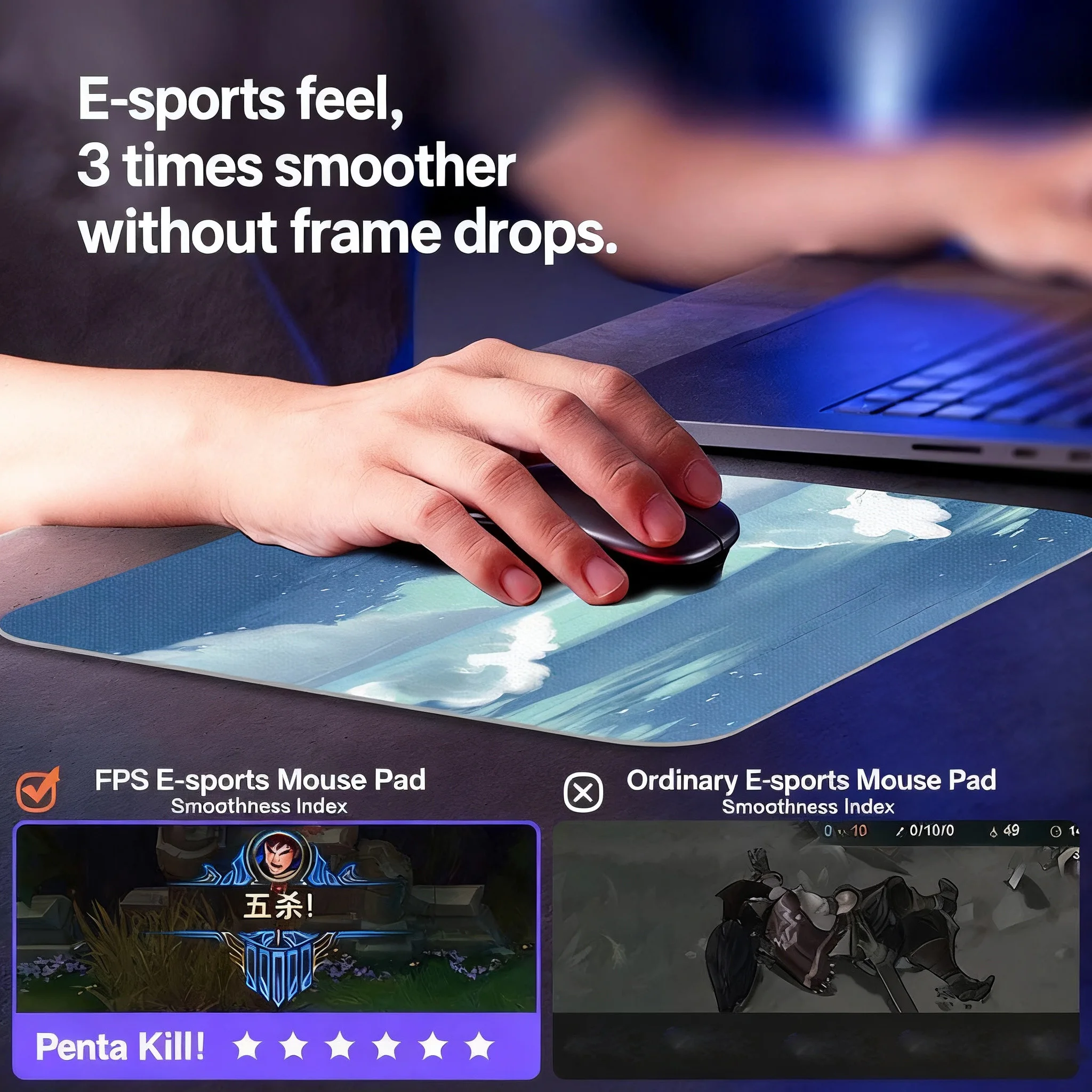 

Fresh Simple Pattern Glass Gaming MousePad Smooth Frosted Surface Desk Tempered Glass Mouse E-Sports FPS Game Glass Mouse Pad