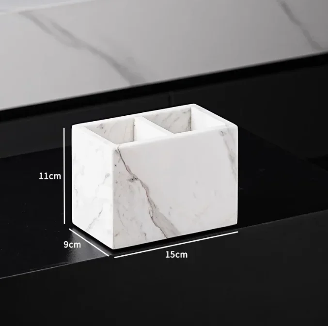 1pc Marble bathroom toiletries soap dish Tissue box toothbrush holder Liquid distribution bottle Bathroom accessories tray