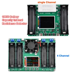 Pojedynczy kanał 4 kanałowy 18650 pojemność akumulatora wewnętrzny czujnik rezystancji automatyczne ładowanie i moduł rozładowania type-c