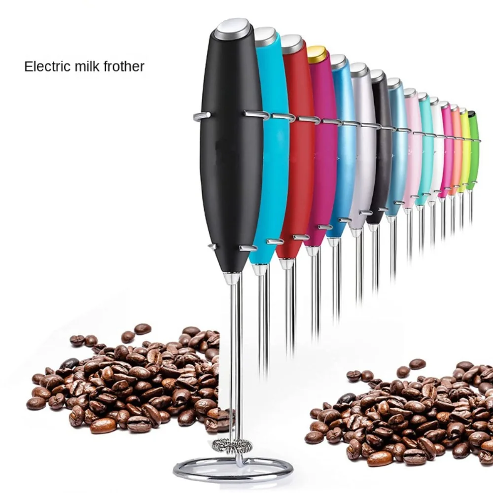 New Automatic Egg Beater Mini Handheld Coffee Blender Stainless Steel Cream Beater Home