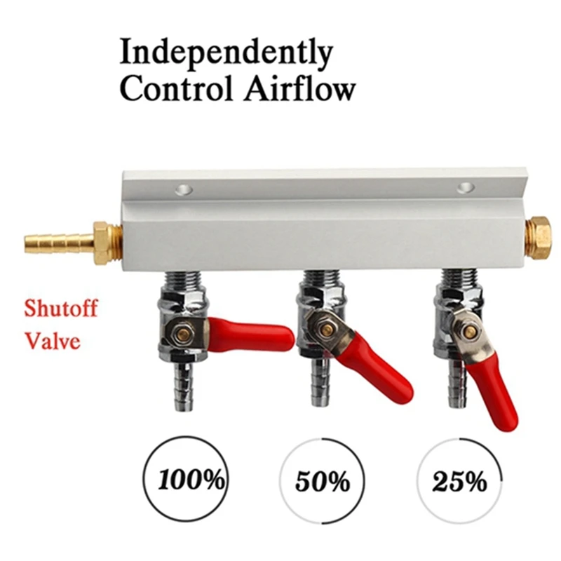 CO2 Air Distribution Manifold Splitter Draft Beer Barrel With Check Valve Homemade Beer Brewing Tool