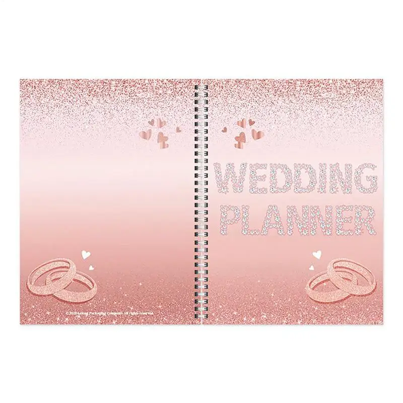 Книга для планирования свадьбы Сверкающий свадебный планировщик бюджета с контрольным списком Подробное управление бюджетом Блюдовые принадлежности для жениха
