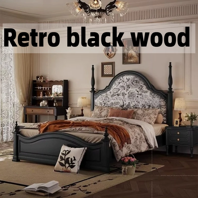 180x200cm Queen Bed 2 People Luxury Frame Headboard Master Wooden Wedding Double Bed Queen Headboard Sleeping Home Furniture