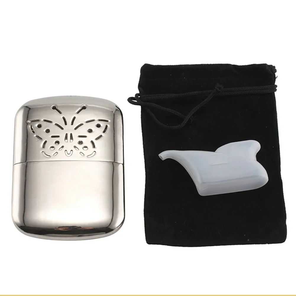 Portable Butterfly Fuel Hand Warmer Reusable Platinum Standard Pocket Handy Zinc Alloy Hand Warmers Head for Hunting Outdoor