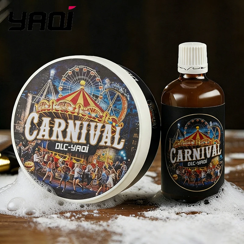yaqi-carnival-atisan-170g-savon-a-raser-et-100ml-ensemble-d'eclaboussures-apres-rasage-sans-alcool-fournir-un-rasage-doux-et-confortable-pour-les-hommes