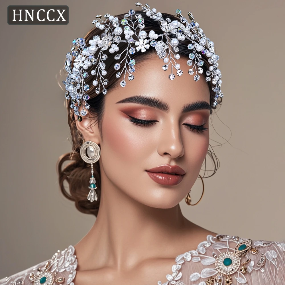 

HNCCX Bride Headband Wedding Headpiece Rhinestone Crystal Headwear Elegant Bridal Headdress Party Hair Accessories CP904