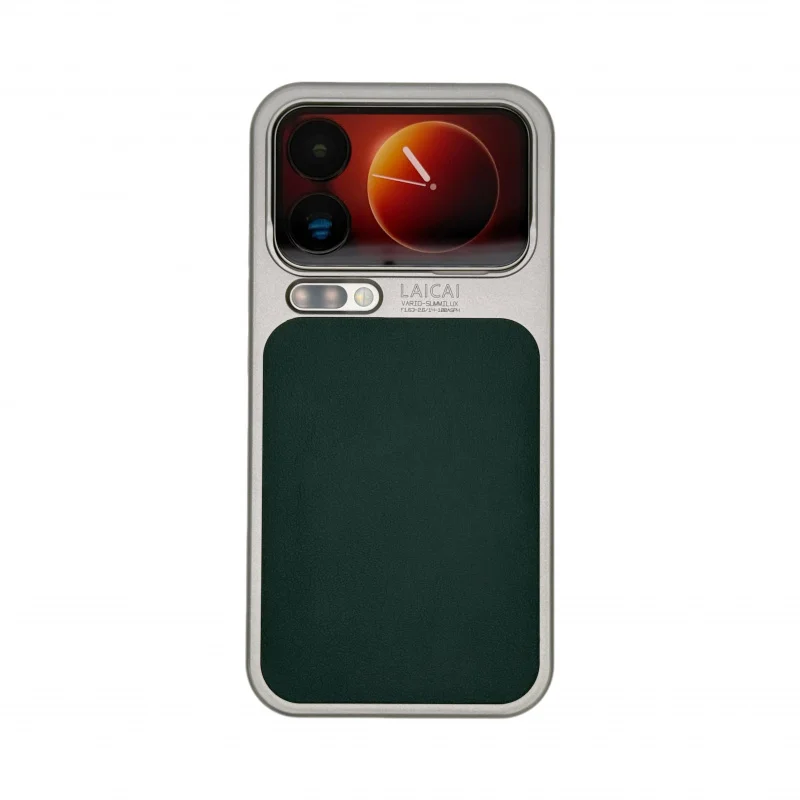 نمط جديد نمط الليتشي مناسبة ل Xiaomi 17proamx ثقب كبير الجلد يشعر جراب هاتف طلاء معدني الراقية يشعر 17Pro أنثى #6