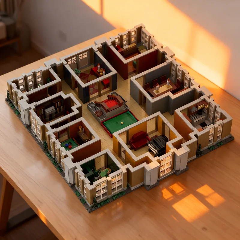 

2966 деталей MOC: Конструктор-модель настольной игры Clue. Креативный коллекционный набор для демонстрации. Премиум-подарок для взрослых и детей, для дома.