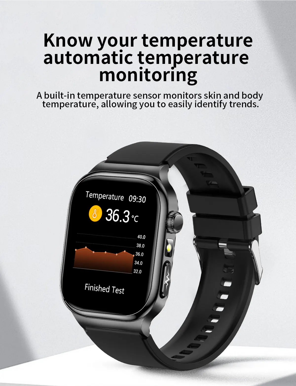 2026 Neue Krankenhausqualität Gesundheits-Smartwatch Körperfett EKG Blutsauerstoff Blutdruck Gesundheits-AMOLED-Bildschirm HD-Anruf Sport-Smartwatches für Herren – Detail 11