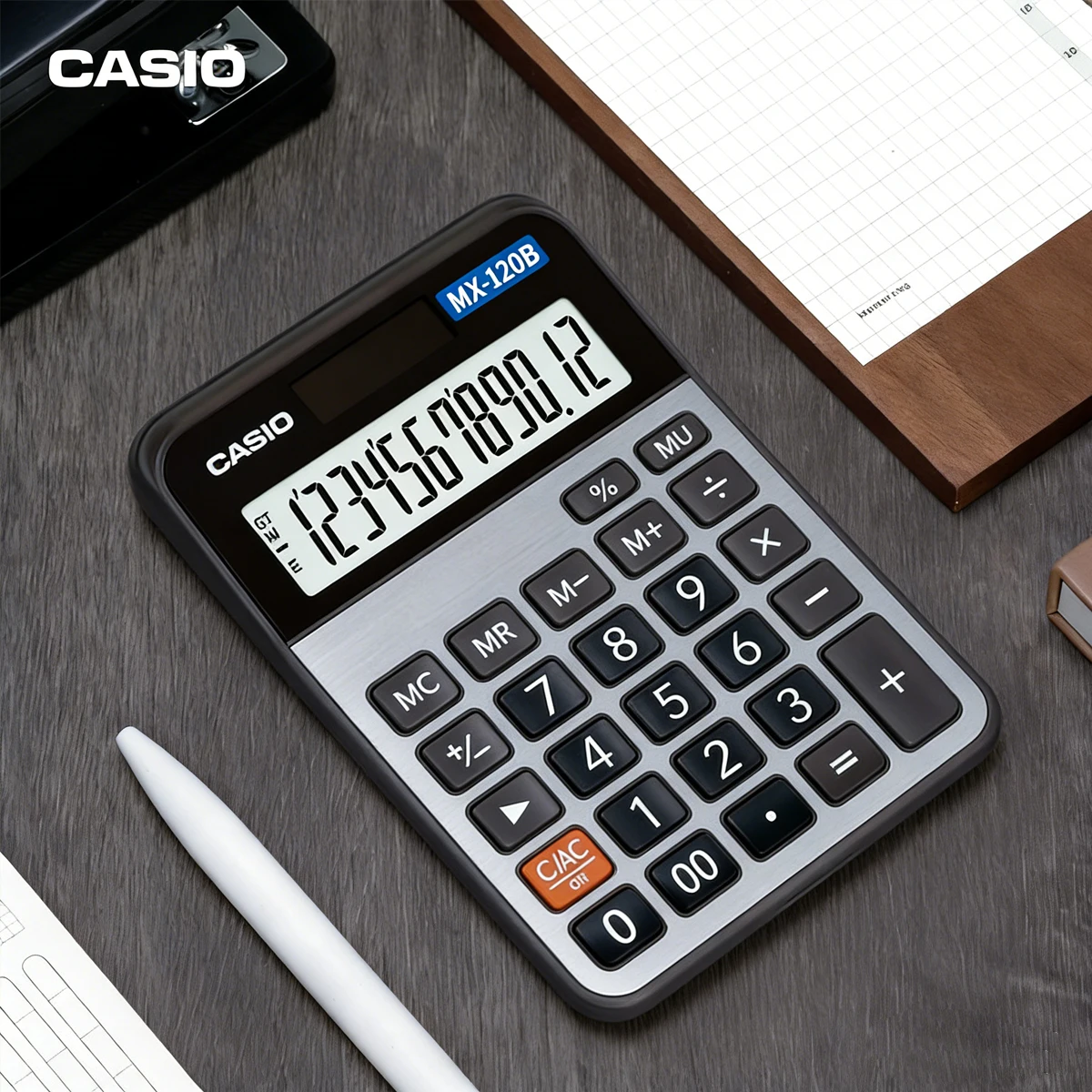 

Casio MX-120B Business Office Solar Large Button Calculator for Finance, HR, Banking, Supermarkets, Stationery, and Students