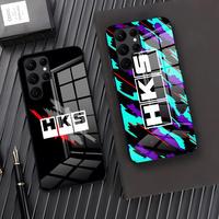Sports Car HKS JDM Phone Case For Samsung S24 S23 S21 S20 S22 A24 A34 A54 A53 M54 Note 20 Ultra Plus 2024 Glass Cover