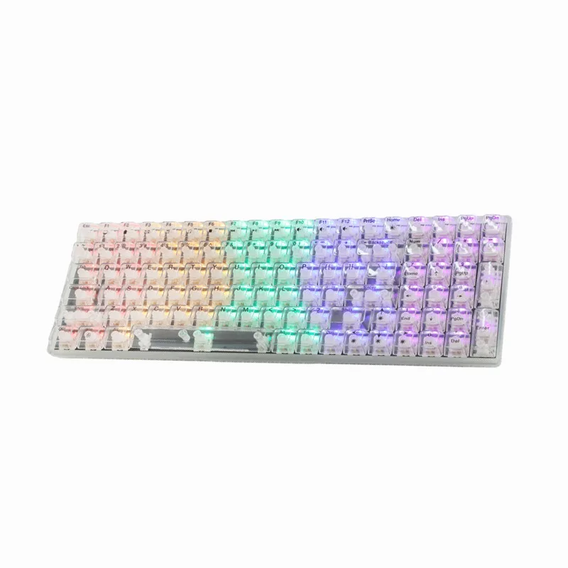 

Single-mode wired mechanical keyboard 100-key transparent keycap gaming keyboard