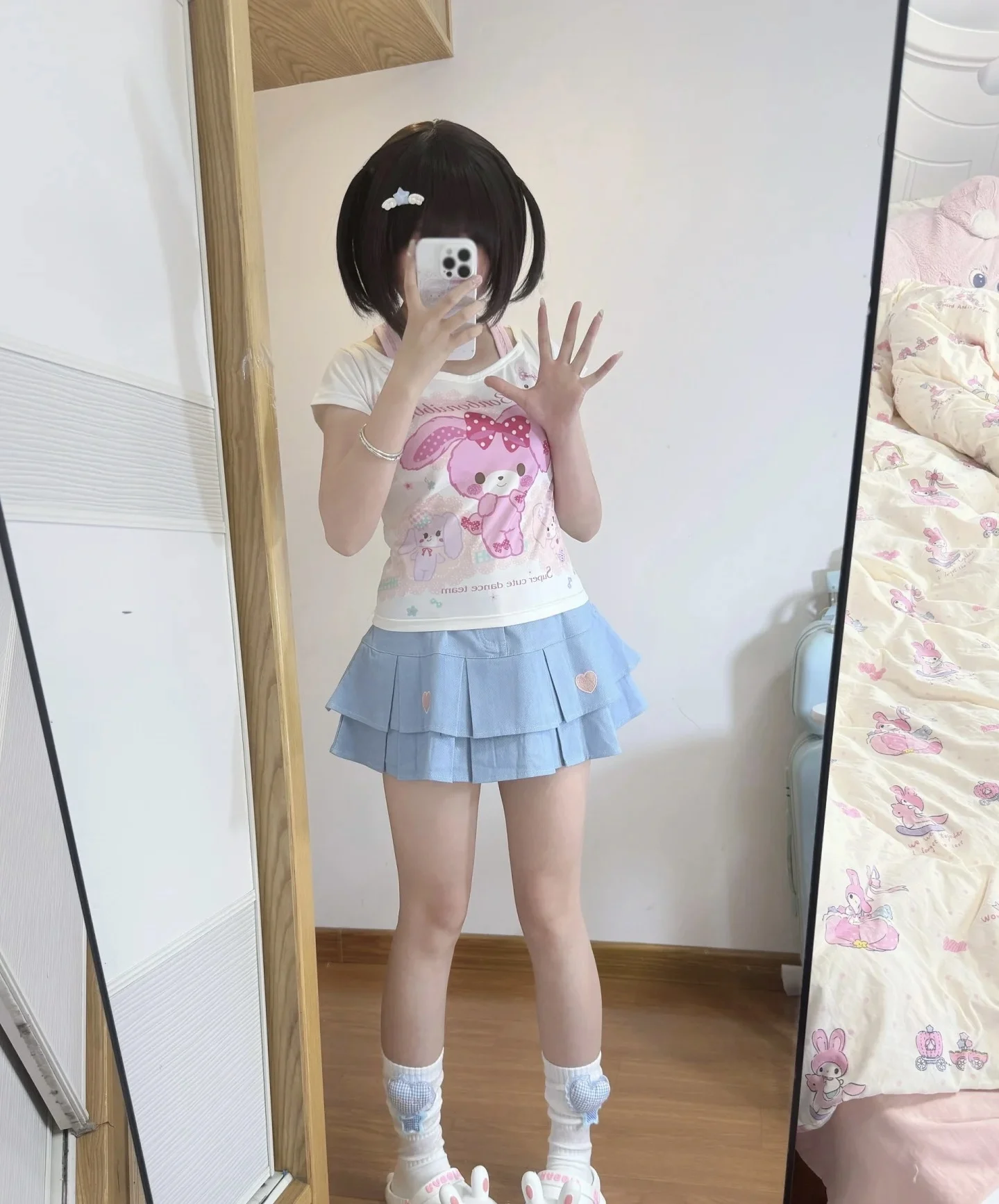 Kaus Ort Sve Lucu Atasan Gambar Cewek Lembut Subkultur Milenium Y2K Wanita Atasan Panjang Ort Mode Musim Panas Anak Perempuan