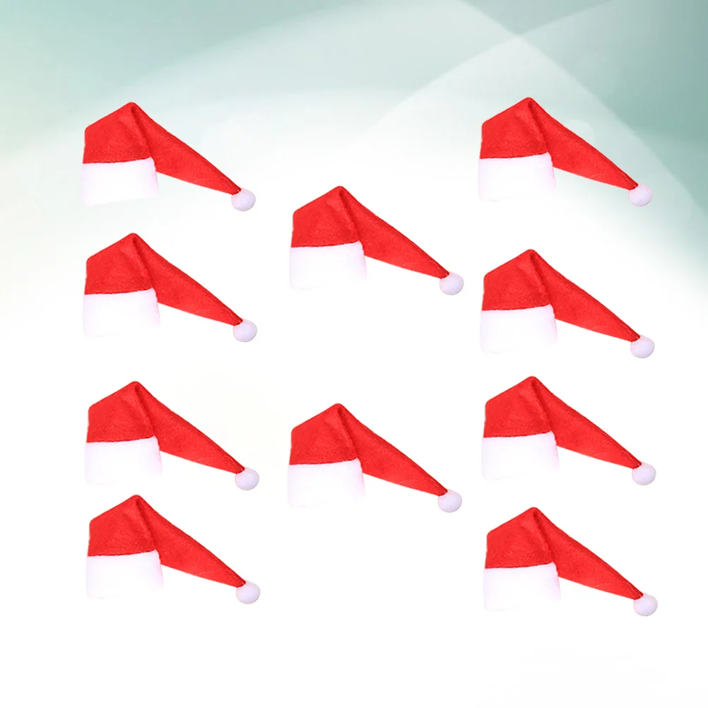 

10pcs Christmas Hat Shape Bottle Covers Sealing Caps For Sparkling Wine Cava Party Decorations Red Wine Bottle
