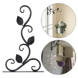 Durable Metal Plant Bracket Flower Basket Bracket Wall Hanging Hook Retro Garden Planter Hooks Vintage Wall-mounted Storage Rack