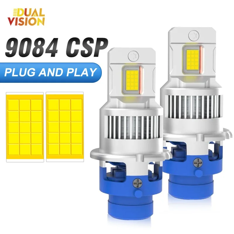 

D2S D4S 1:1 Светодиодные фары Лампы Canbus HID D2R D4R Сменный комплект Xeon LED 30000LM 300W Двусторонний чип CSP 6000K Plug & Play