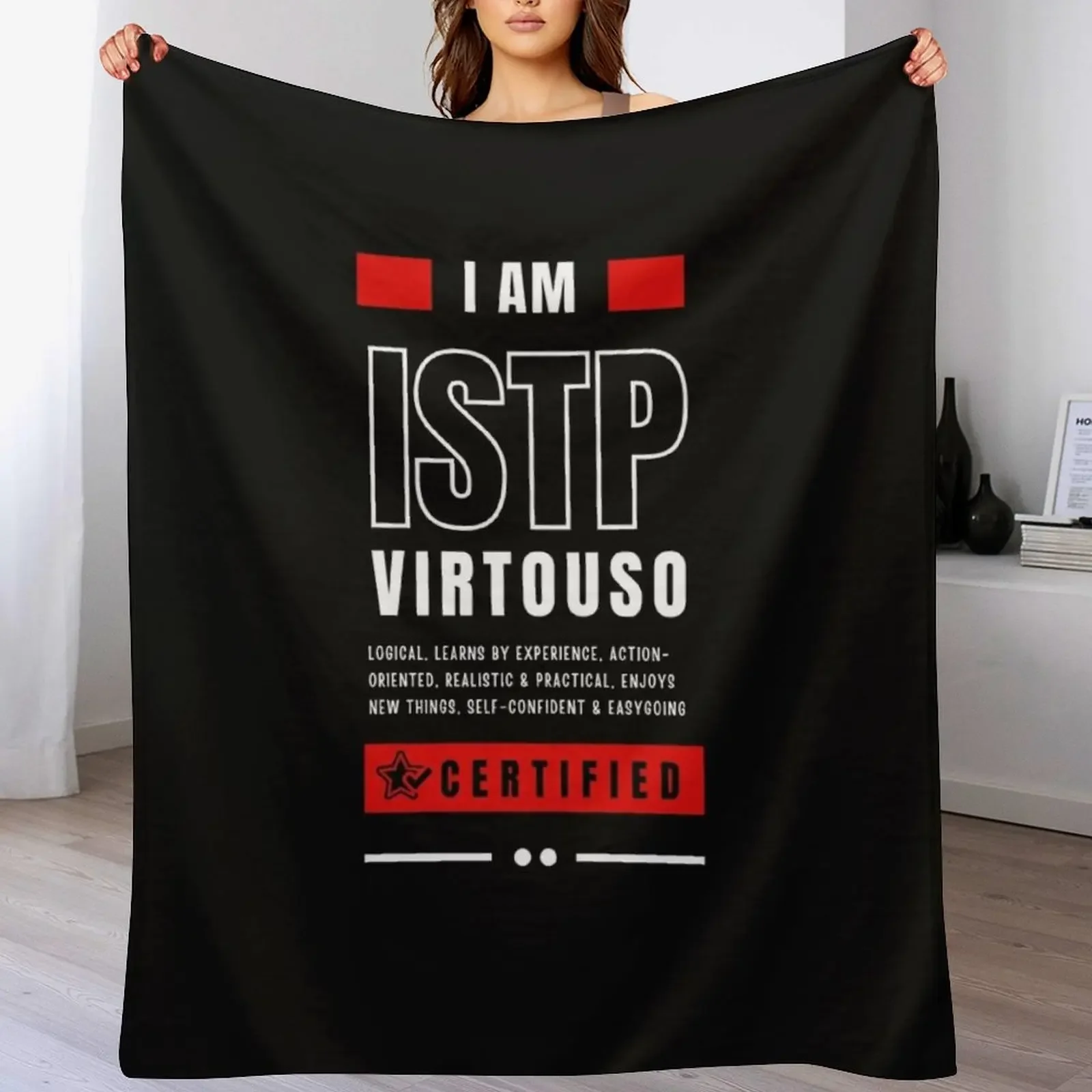 ISTP - Virtuoso t-shirt essential for Introvert person Throw Blanket Elegant Warm Throw Blanket for Hotel Home