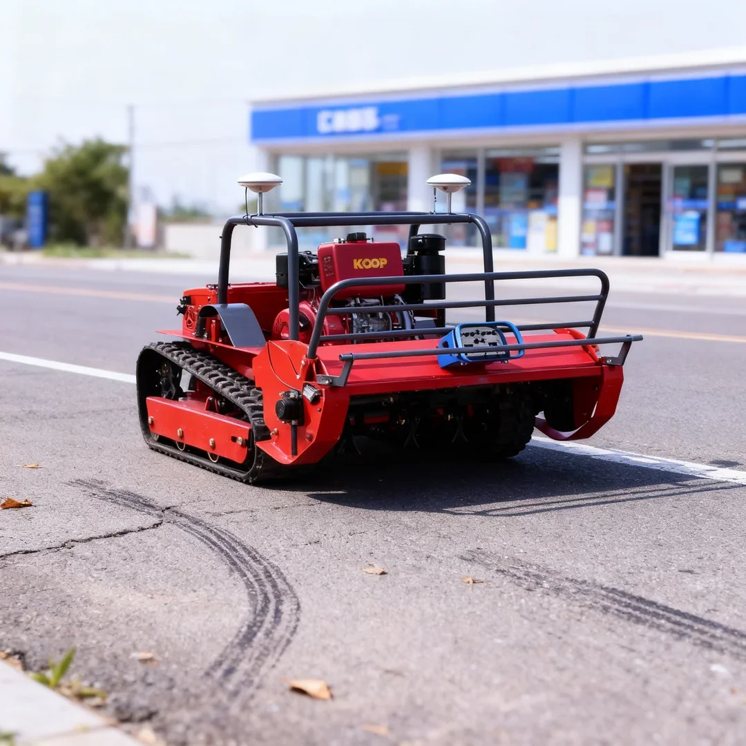 

Customized Remote Control Flail Lawn Mower - GPS Auto-navigation 4-Stroke Crawler for Industrial Commercial Garden Use