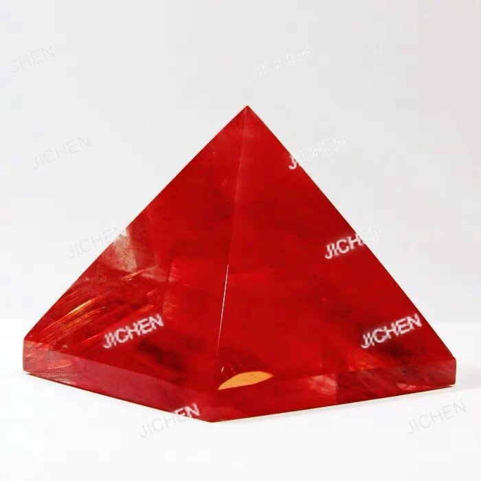 Jc Red Smelting Stone Crystal Pyramid Standard Energy Crystal Pyramid Sales