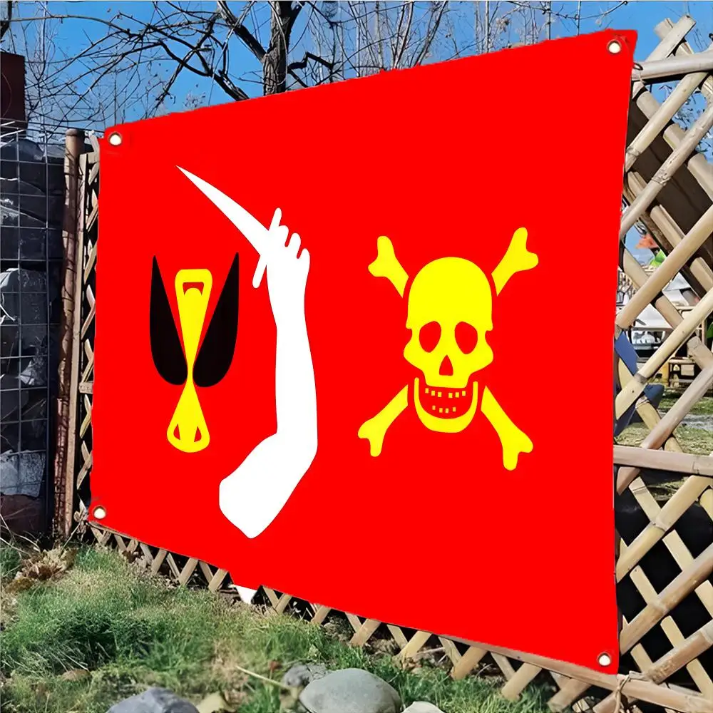 Christopher Moody jolly roger Flags Daily four ring borderless design indoor outdoor decor easy hang install