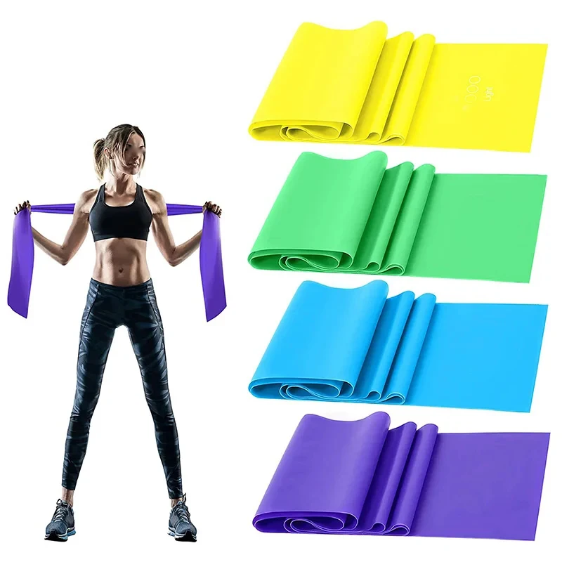 Resistance Bands Set TPE Elastic Band Exercise Workout Recovery Fitness Yoga Pilates Rehab Strength Training