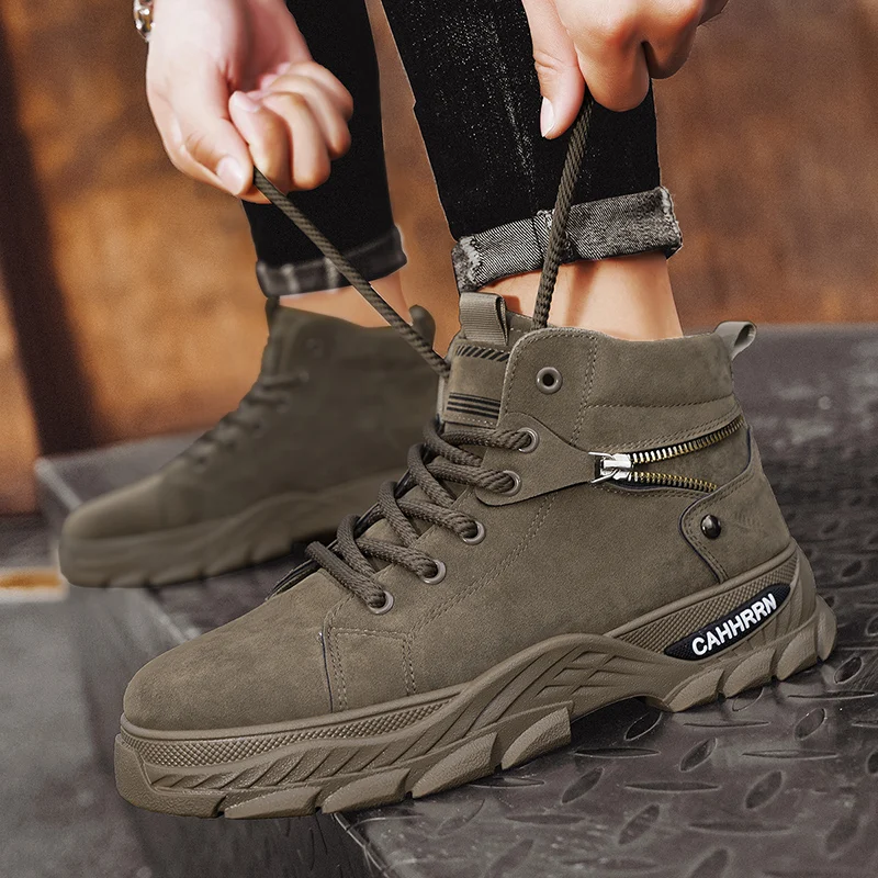 Männer Wüste Taktische Stiefel Funktioniert Stiefel Frühling Herbst Anti-slip Wasserdichte Männliche Turnschuhe Outdoor Reise Tragen-beständig Mann schuhe