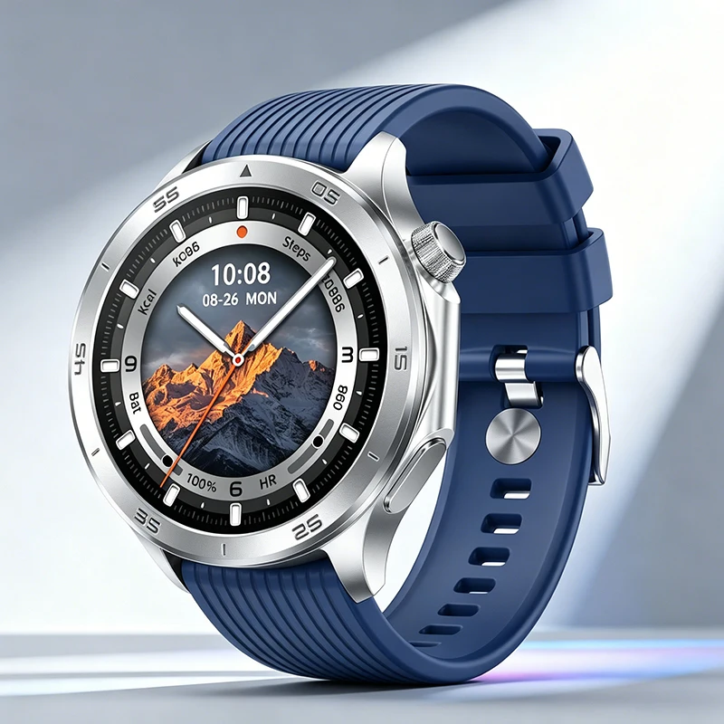 Für OPPO Watch X Smartwatch Herren High-End Business Bluetooth-Anruf IP68 Wasserdicht Fitness-Tracker Smartwatch Mann 2026 Neu