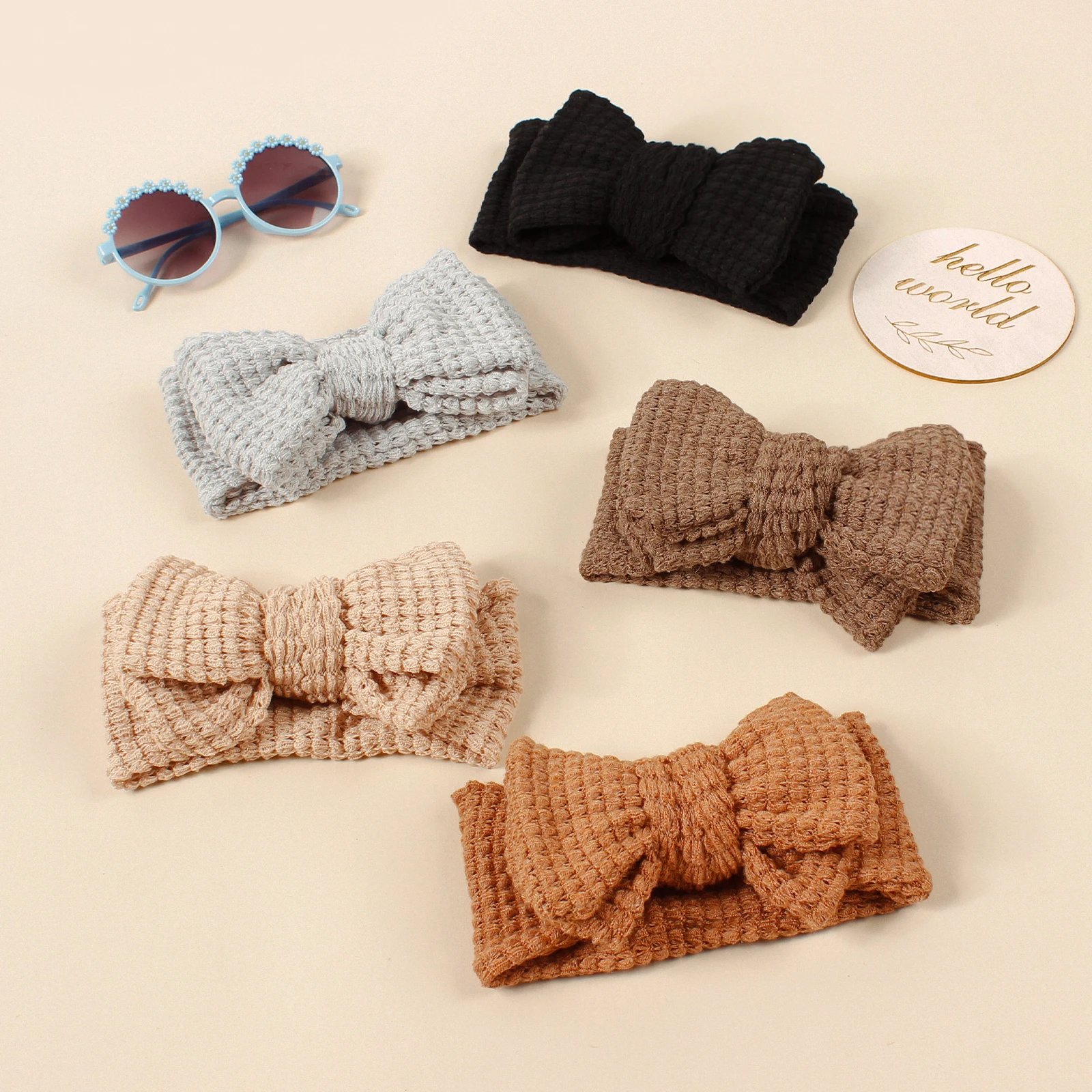 

Newborn Wool Knit Headband Baby Cable knit Turban Girls Bowknot Elastic Hairbands Children Girls Hair Accessories Kid Headwear