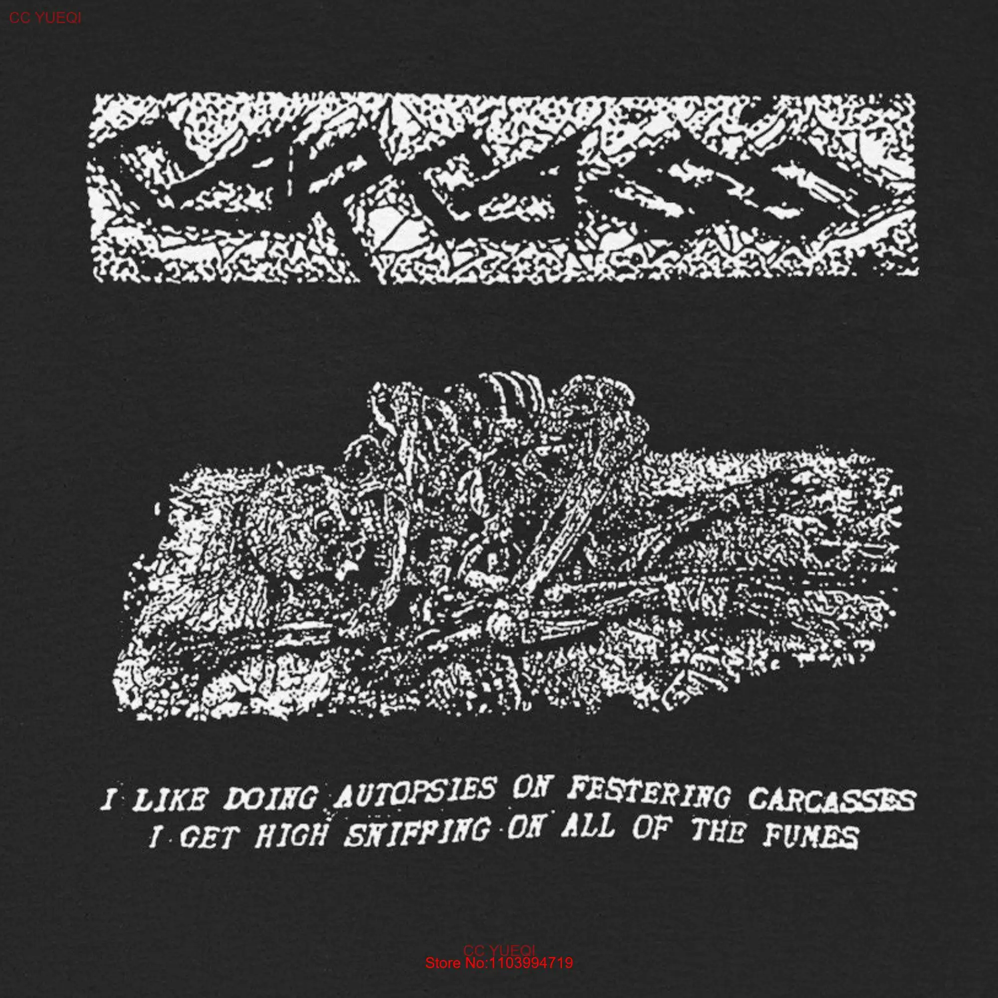 Carcass Reek T Shirt 2 Pathologist Rottrevore death metal Morgue Carnage Imprecation Cemetary grindcore Impetigo goregrind