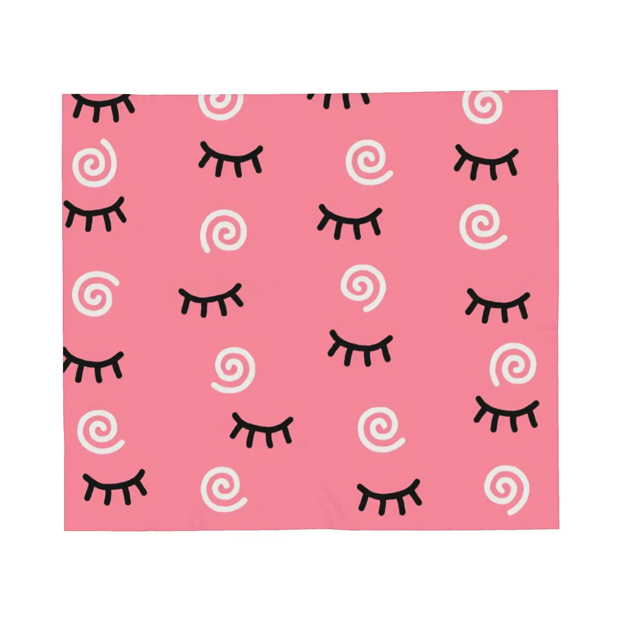 Closed Eyes Pattern Blanket Romance Plush Awesome Warm Throw Blanket for Home Textile Decor