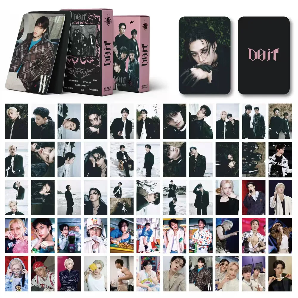 

55pcs Stray Kids Mini-Album DO IT small cards SKZOO Felix Peripheral Support Card Fan Collection Card Photocards Gift Cards