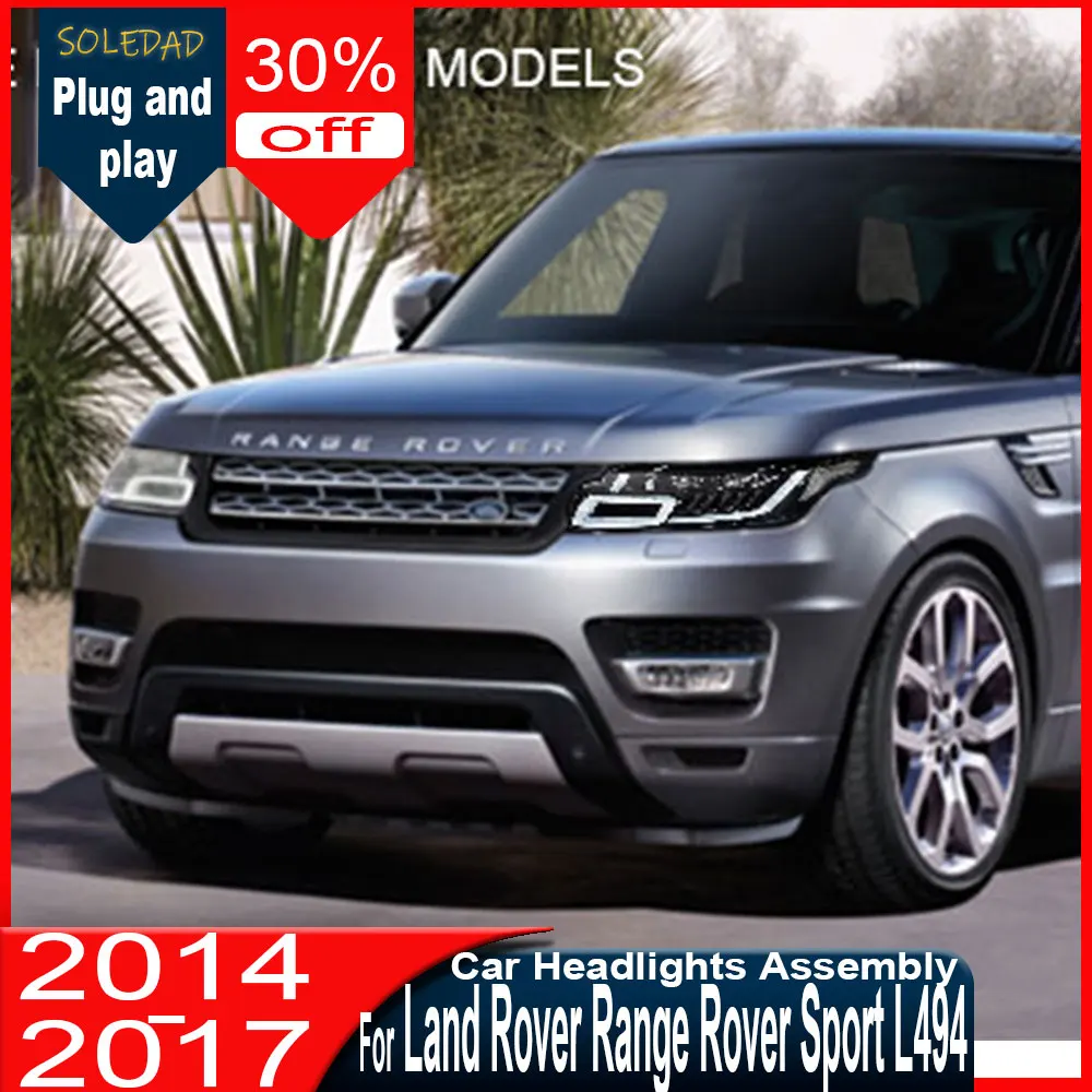 

Car headlights for Land Rover Range Rover sport version 2014-2017 Headlight Assembly LED lens running light water turn signal
