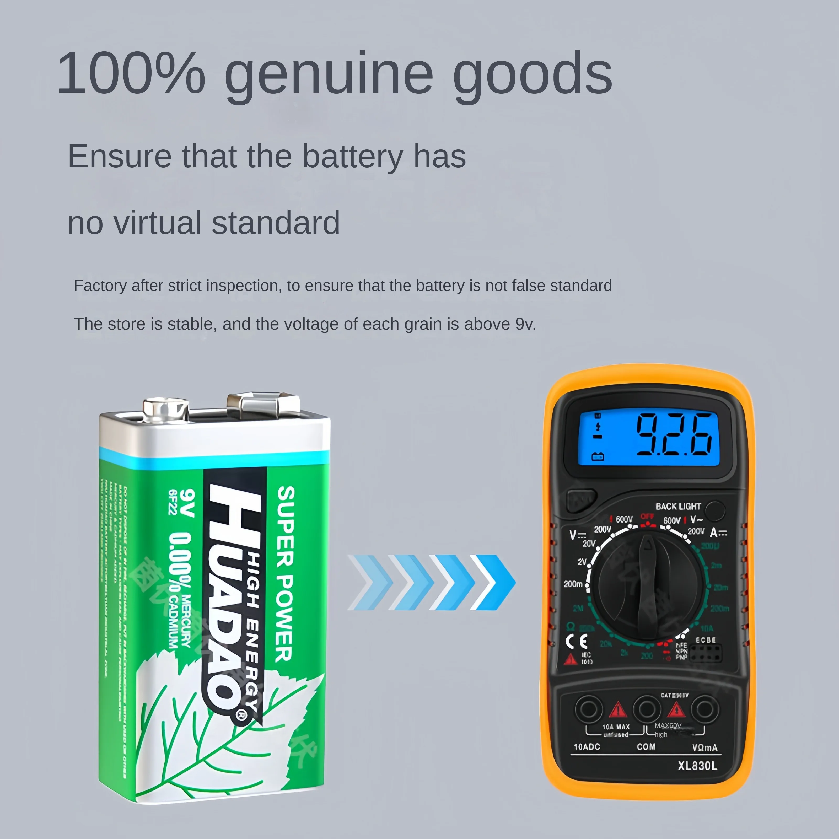 High quality 9V 1100mAh Battery 6F22 Dry Battery，For Microphone Multimeter Smoke Alarm Walkie Talkie Electric Guitar Detector