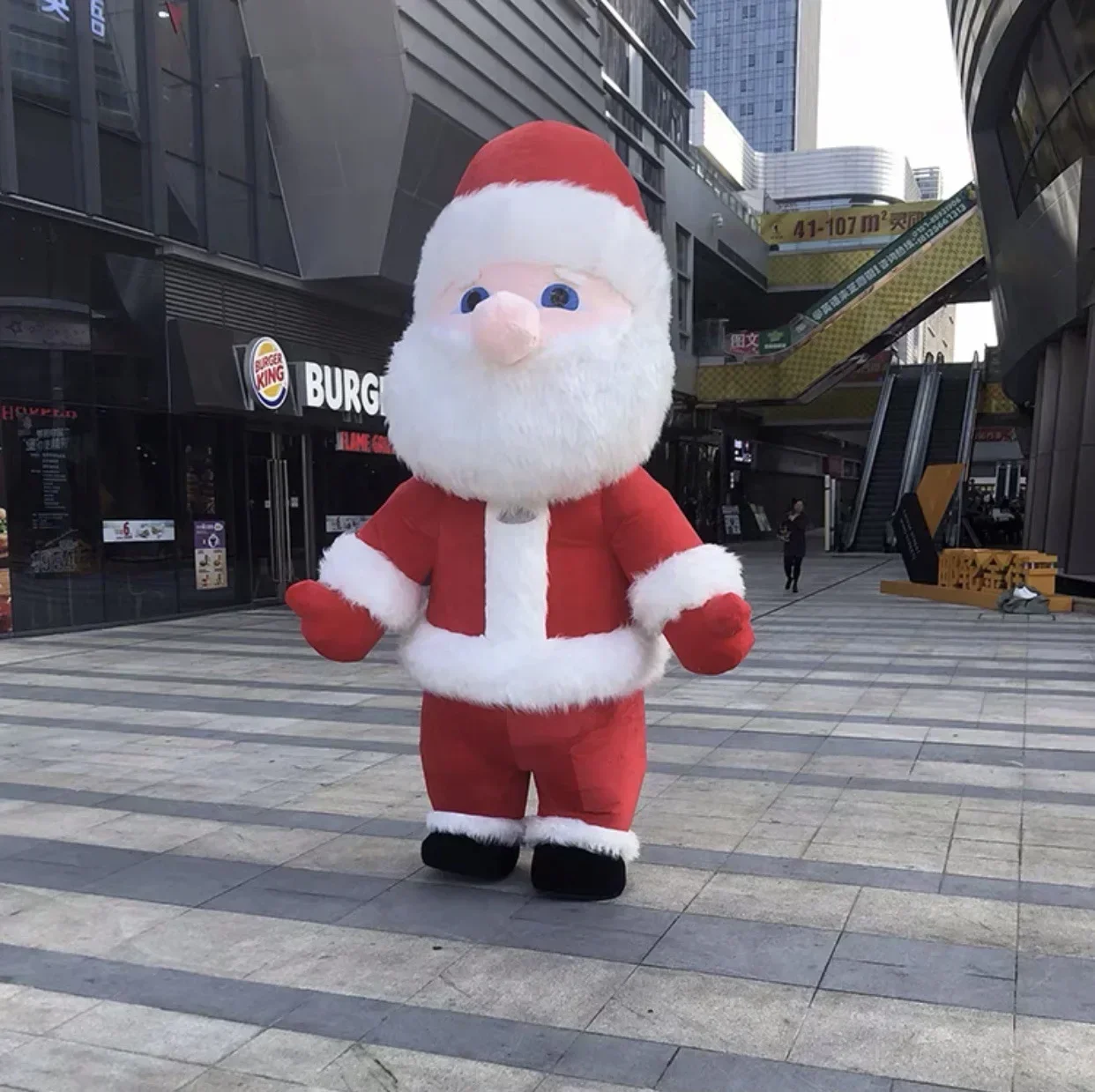 2 متر/2.6 متر نفخ سانتا كلوز عيد الميلاد زي حفلة الحدث الزفاف تعزيز الكبار دور اللعب هالوين التميمة بدون بطارية #6