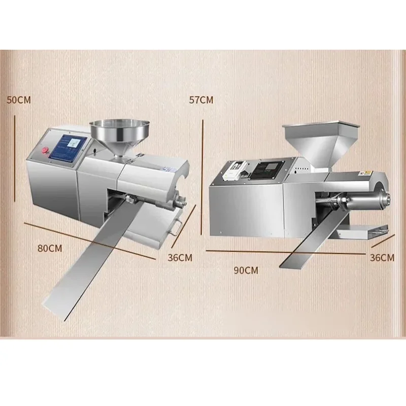 Máquina Prensa de Aceite Automática de Velocidad Variable, Extractor de Aceite Frío y Caliente de Acero Inoxidable Comercial para Semillas Oleaginosas (personalizable)