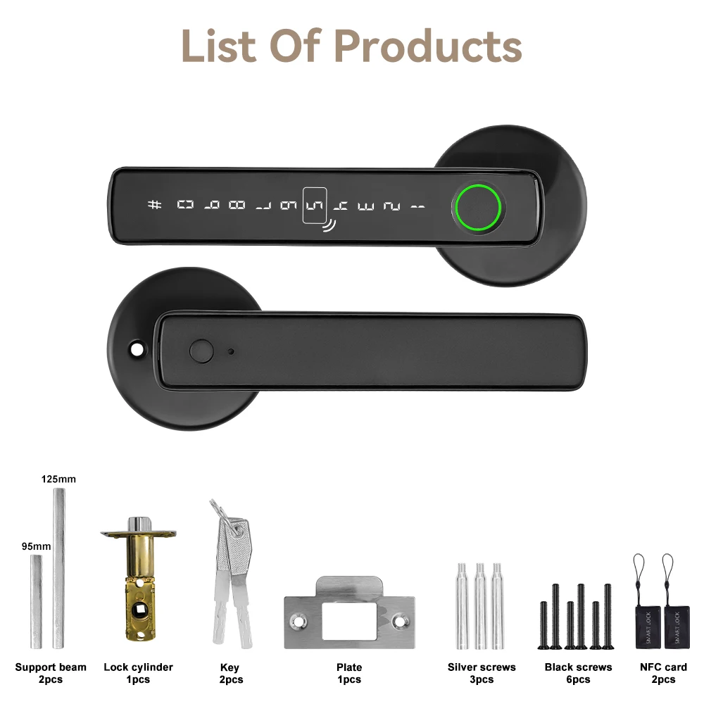 Card Control Fingerprint Lock Pick Set Nfc Card Locksmith Tools Padlock Security Key Cutting Machine Armor Plate Door Smart Lock