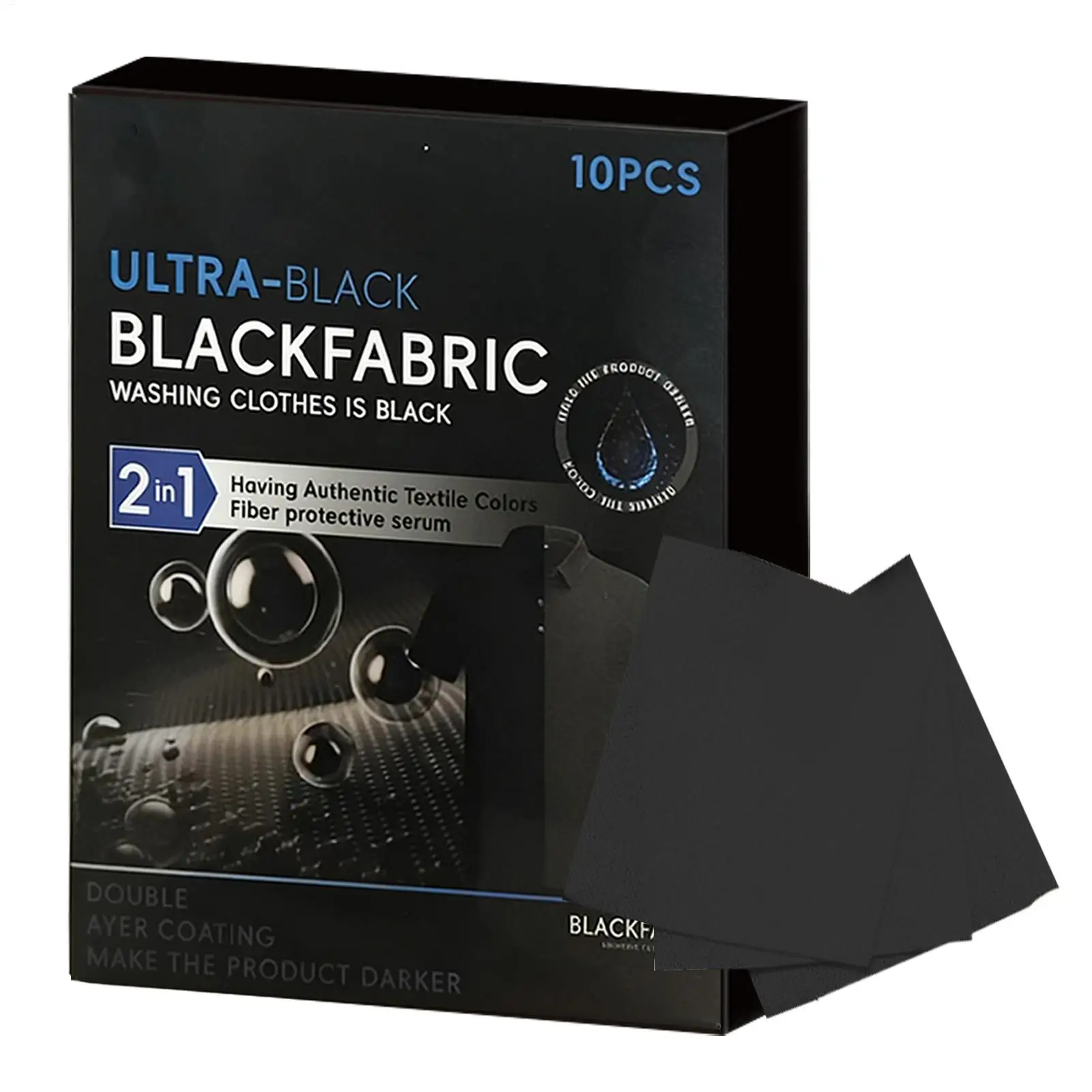 10pcs Laundry Black Color Enhancement Sheet-non-woven Fabric used for Fading Black Clothes Supplementing Color Improving Color