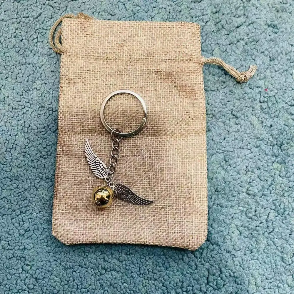 Wing Ball Pendant Keychain In Gift Sack Halloween Cosplay Accessories Birthday Carinval Holiday Gift 2 Pcs Set