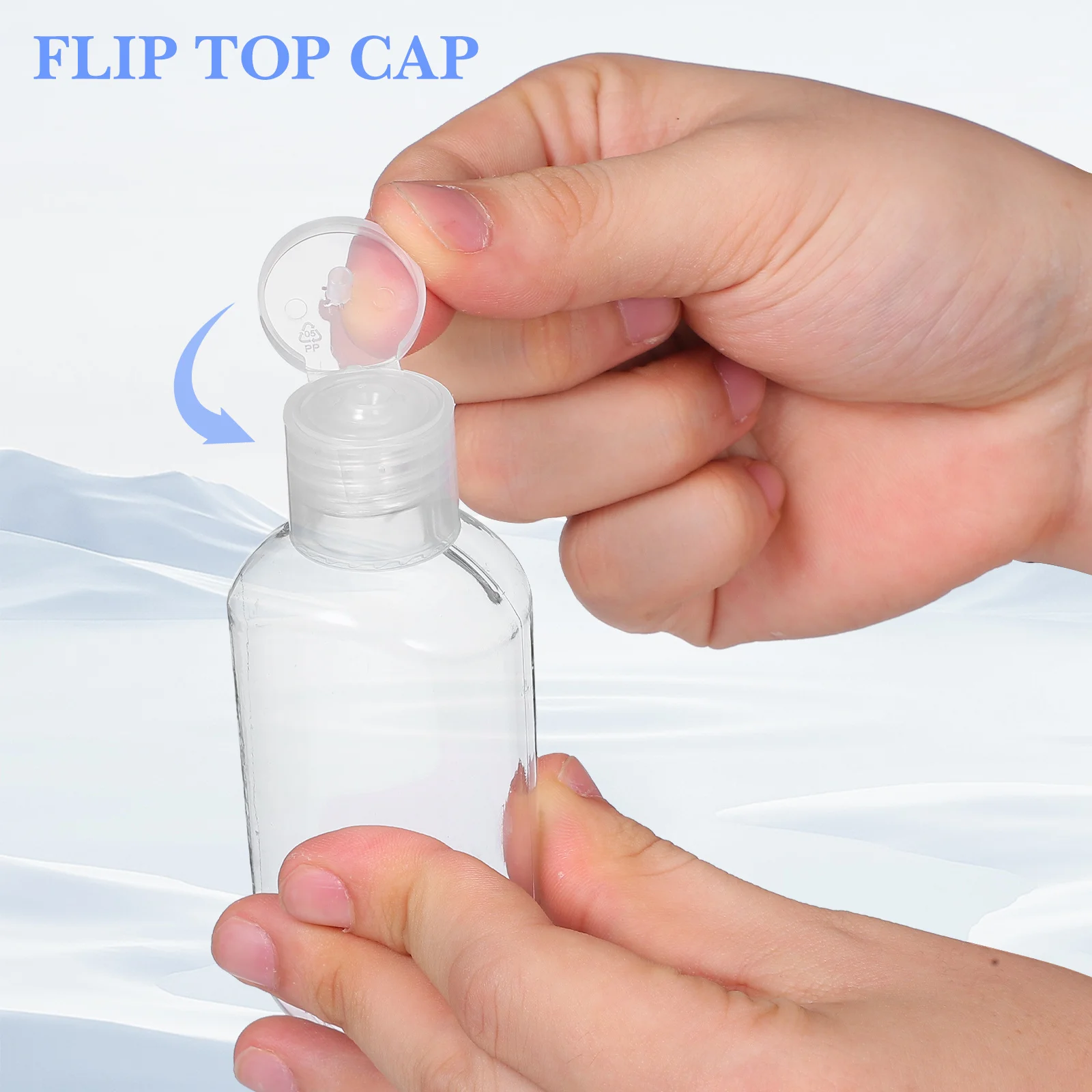 Carabiner Travel Bottles Refillable Portable Empty Containers For Outdoor Camping Hiking Subpackage Keychain Plastic