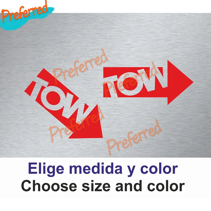 2x Sticker Vinilo Pegatina Decal Flecha Remolque Tow Enganche Advertencia Arrow -Customizable in Any Sticker Size -No Background