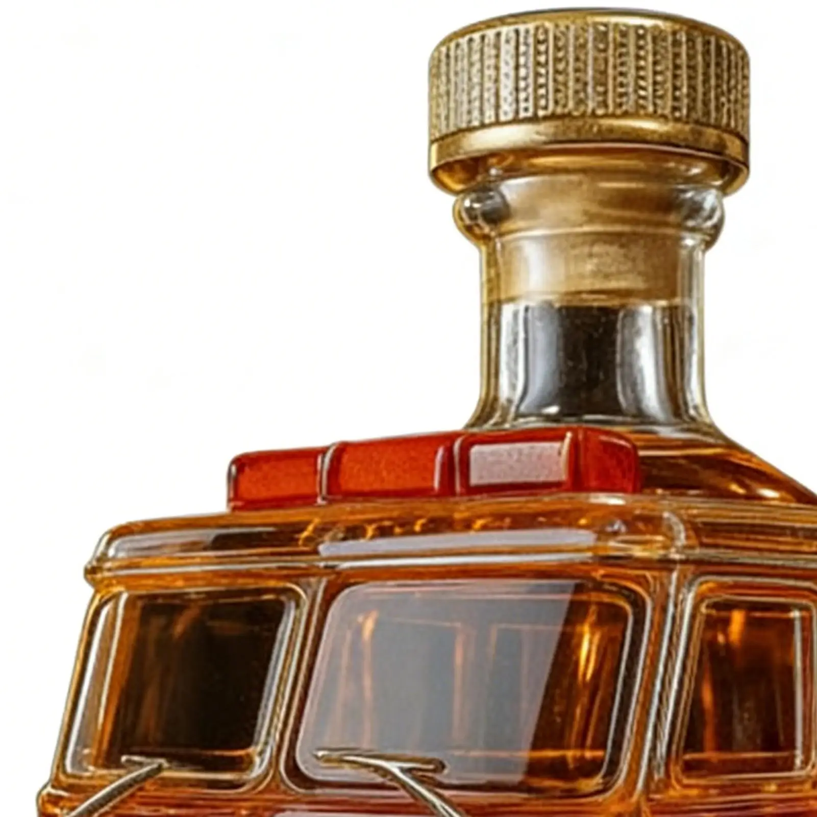 Liquor Bottle 300ml Fire Truck Shaped Bar Bottle Glass Whisky Decanter For Cocktail Home Bar Wedding Cabinet Holiday Party view 5