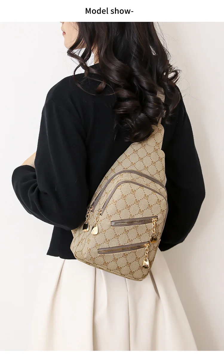 

‌2025 Trendy Breast Bag - Fashion Casual Shoulder Messenger Bag (Double Pull Strap Sports Change Bag for Travel & Daily Use)‌