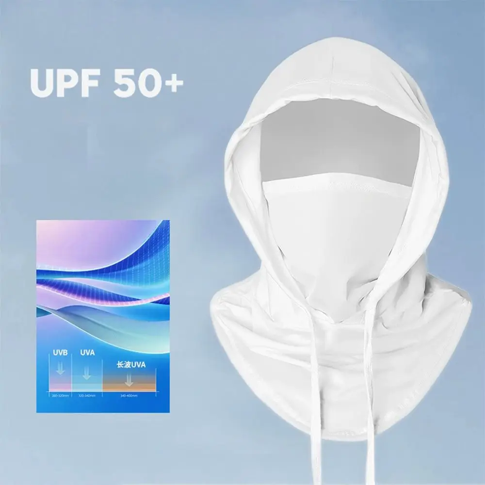 Sunscreen Cooling Balaclava Solid Color Quick Drying Sun UV Protection Hood Breathable Sun UV Protection Headgear