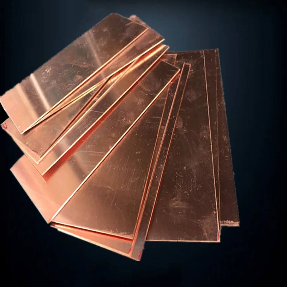 Imagem -04 - Pureza Folha de Cobre de Espessura da Placa de Metal 0.5 0.8 1.5 Milímetros Sheet Metal 50x100 mm 100x100 mm 150x150 mm 200x200 mm Pcs t2