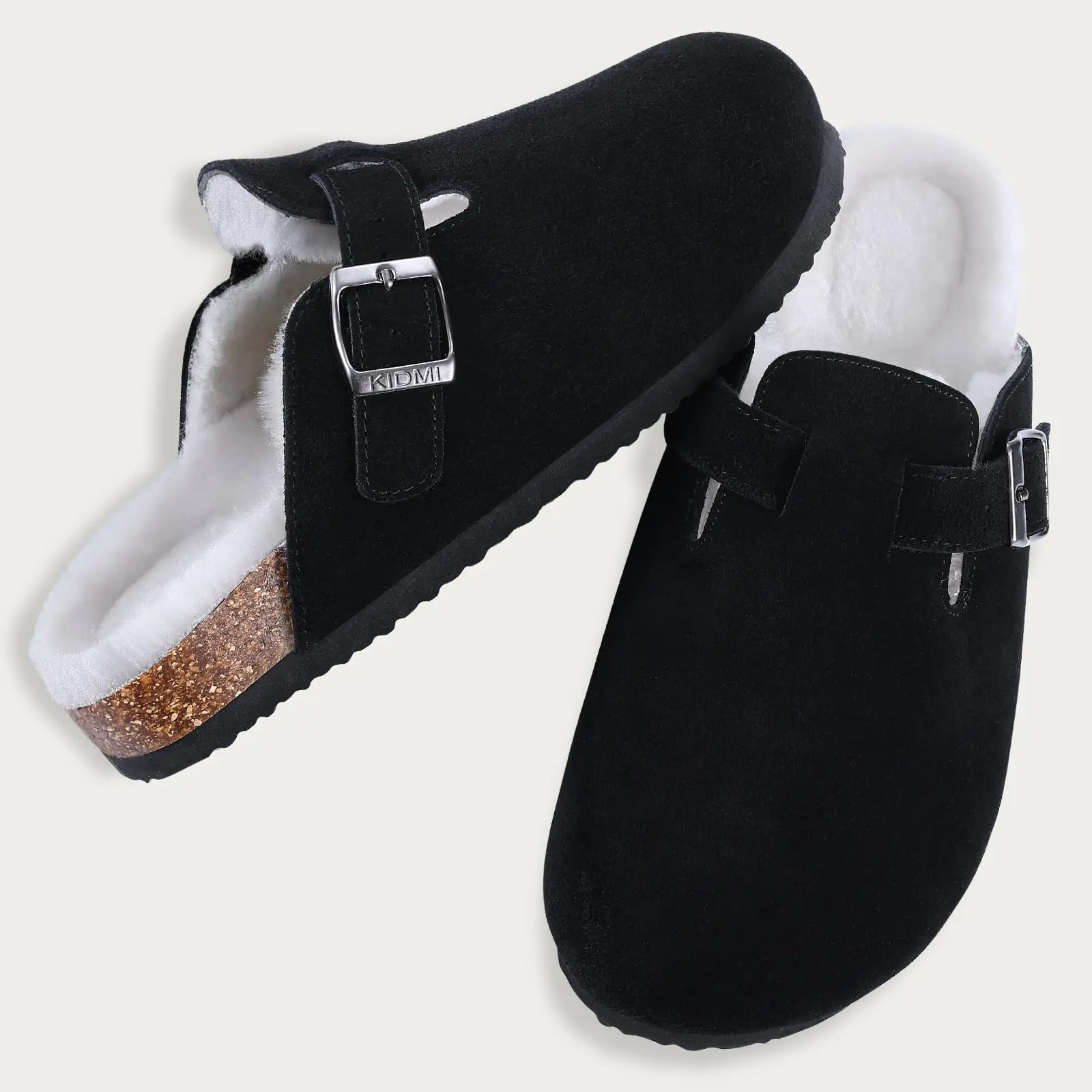 Goosecret Winter Fur Clogs For Women Men Cork Home Slippers Indoor And Outdoor Warm Cotton Shoes High Quality Female Short Slide