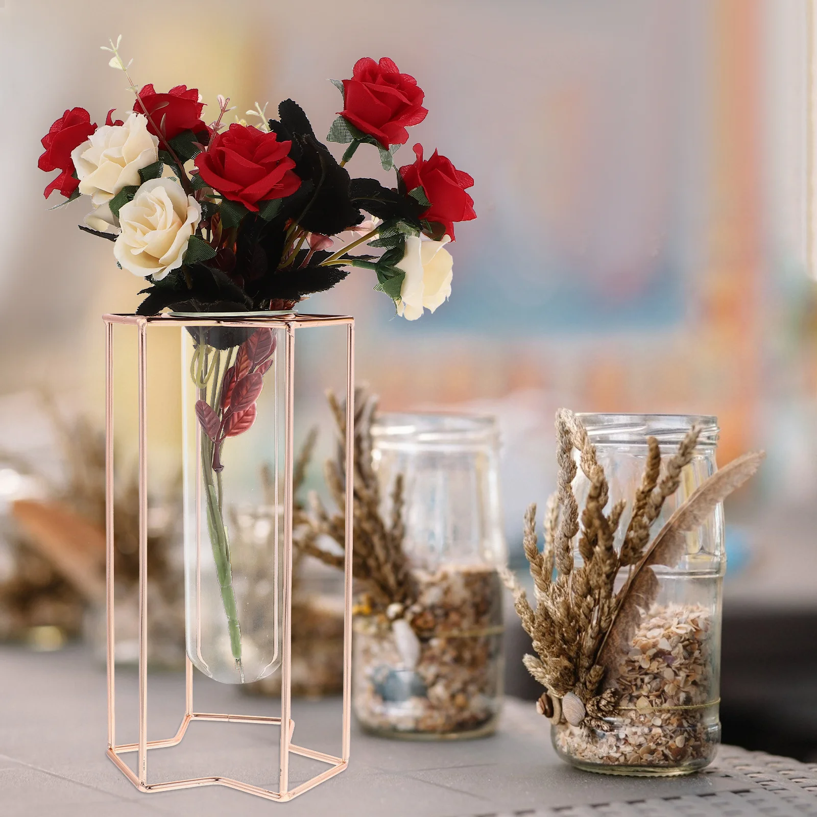 

Vase for Flowers Clear Glass Water Pot Creative Transparent Table Home Furnishing Vintage Propagation Vases Bouquet