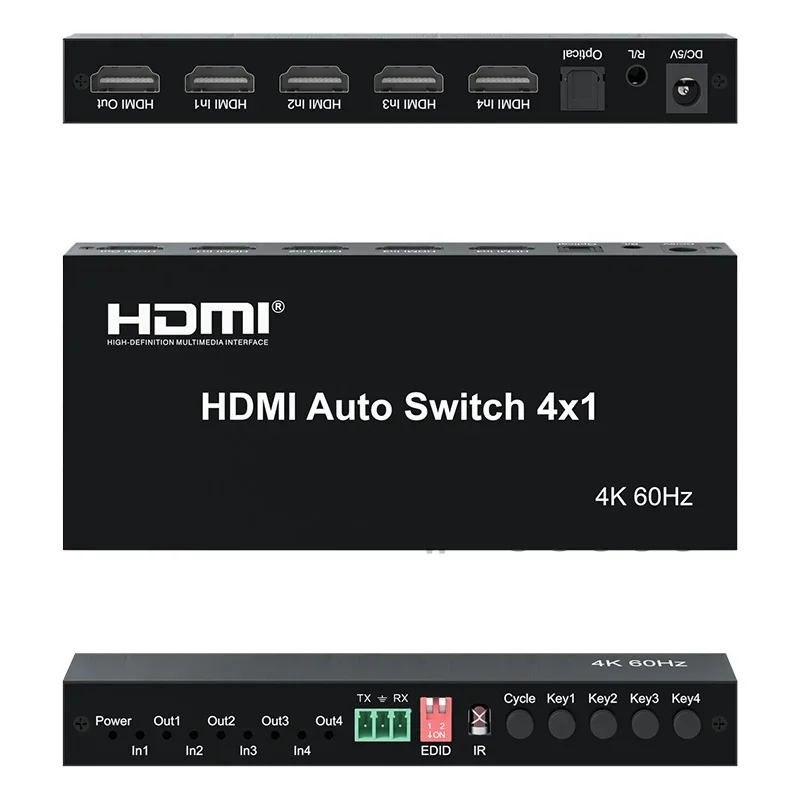 

Автоматический переключатель HDMI 4k 60hz 4x1 HDMI Switcher HDR 3D 4 в 1 Out Автоцикл Дисплей Видеоконвертер для DVD PS4 TV Box Ноутбук в телевизор