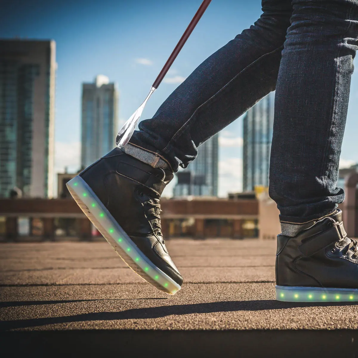 1Pcs Metal Shoehorn Detachable Wooden Handle Shoe Remover Long Design Practical Gift for Seniors Disabled Shoe Horn