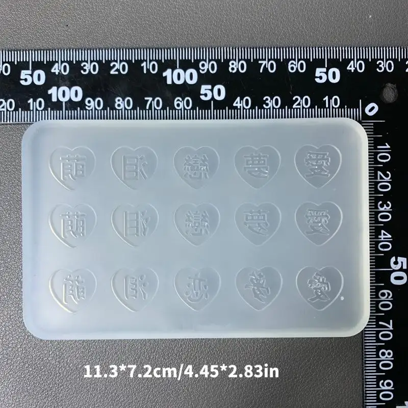 R3MC HEART Associory inshate character accessories mould silicone jewelry mould epoxy tacky make morn for craft lover #6